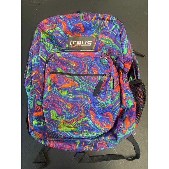 Jansport Handbags - JanSport Tran Rainbow Colors Tie dye Psychedelic Cosmic backpack School Bag
